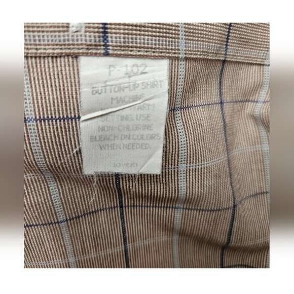 Croft & Barrow Single Needle Tailoring Wrinkle Resistant Size 17 32/33 Brown - Picture 9 of 10